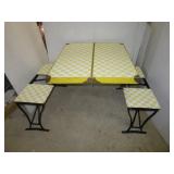 Vintage kids fold up picnic table set.