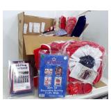 Large group of items including American flags,