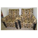 Pair of matching La-Z-Boy occasional recliners.