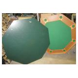 Eight Player folding poker table with covered