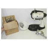 Vintage Sunbeam Mix Master with meat grinder,
