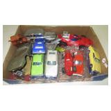Vintage toy cars that includes Spider-Man,