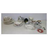 Various china cups & saucers, plates, cream &