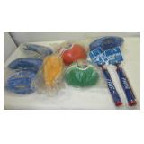 (2) Playground balls, (2) Volley balls, (1)