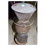 Vintage chainmail bird feeder.