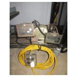 Black & Decker bench grinder with extension cord.