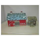 Vintage metal Ohio Art Rolling Acres Farm barn