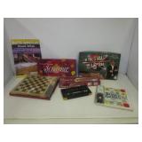 Plastic tote with lid including (5) Board games.