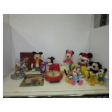 Assortment of Disney Mickey Mouse collectibles
