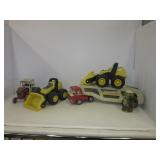 Structo metal semi truck & trailer, International