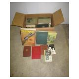 Assortment of old books and readers that includes