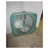 Vintage Dominion box fan. Measures: 24" h x 24" w