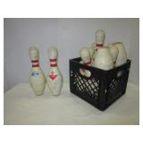 (10) Vintage AMF bowling balls.