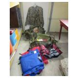 (2) Everlast camo large bags with contents that