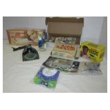 Oster heat massager, roach traps, playing blocks,