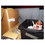 Large group of items including gas can, lock