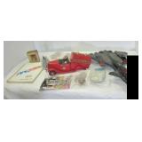 Jim Beam fire truck and various vintage toys.