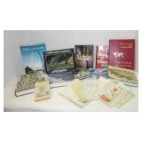 Plastic tote with no lid with contents that