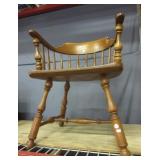 Heywood Wakefield wood arm/captains chair. Note: