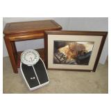 Framed dog picture ( 27" x 22"), Health-O-Meter