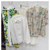 Assortment of vintage ladies dress clothing with