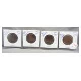 (4) 1859 Canada Large Cents. Assorted Die