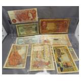 (10) Picturesque Foreign Bank Notes.