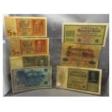 (7) Assorted German Bank Notes 1908-1942.