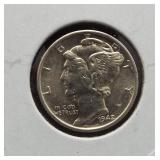 1942-S GEM BU Mercury Dime.