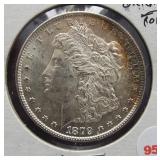 1879-S Morgan Silver Dollar With Toning.