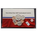 1987 P & D U.S. Mint UNC Coin Set.