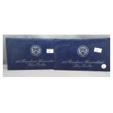 (2) 1974 Eisenhower UNC Silver Dollars in Blue