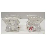 Vintage made in USA lead glass crystal candle