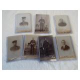 (7) Early cabinet photos including many Military.