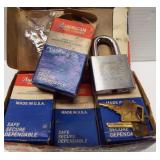 (2) American padlocks (Keyed different, like new)
