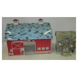 Vintage metal Ohio Art Rolling Acres Farm barn