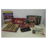 Plastic tote with lid including (5) Board games.