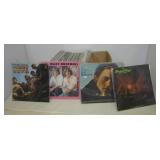 Large box of record albums including John Cougar