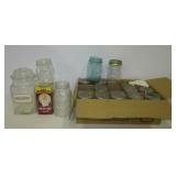 Two boxes of canning jars including Crown, Kerr,