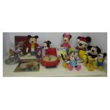 Assortment of Disney Mickey Mouse collectibles