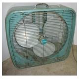 Vintage Dominion box fan. Measures: 24" h x 24" w