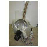 Plastic tote with lid that includes stainless