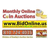 Coins & Currency Online Auction - April 11 (Wednesday)