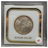 1889 Morgan Silver Dollar in Case.