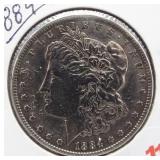 1884 Morgan Silver Dollar.