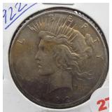 1922 Peace Silver Dollar.
