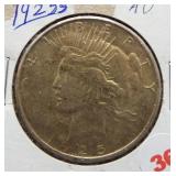 1925-S Peace Silver Dollar.