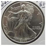2000 One Ounce Fine Silver Eagle.
