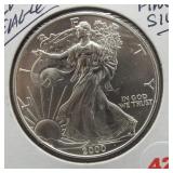 2000 One Ounce Fine Silver Eagle.