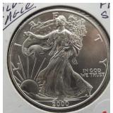 2000 One Ounce Fine Silver Eagle.